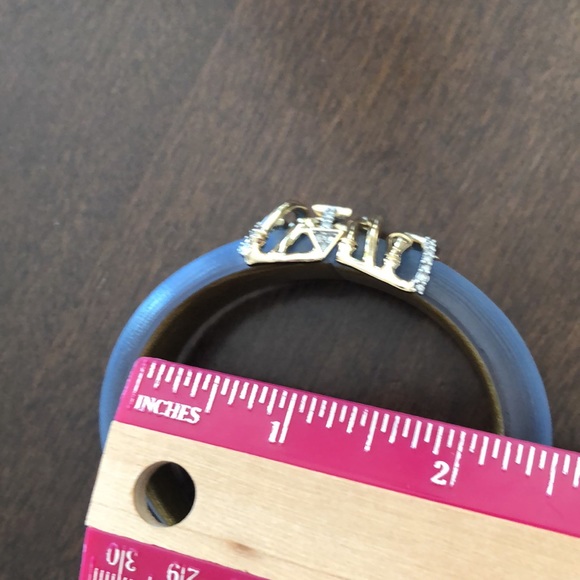 Alexis Bittar Lucite Bangle with Crystals - Picture 7 of 9